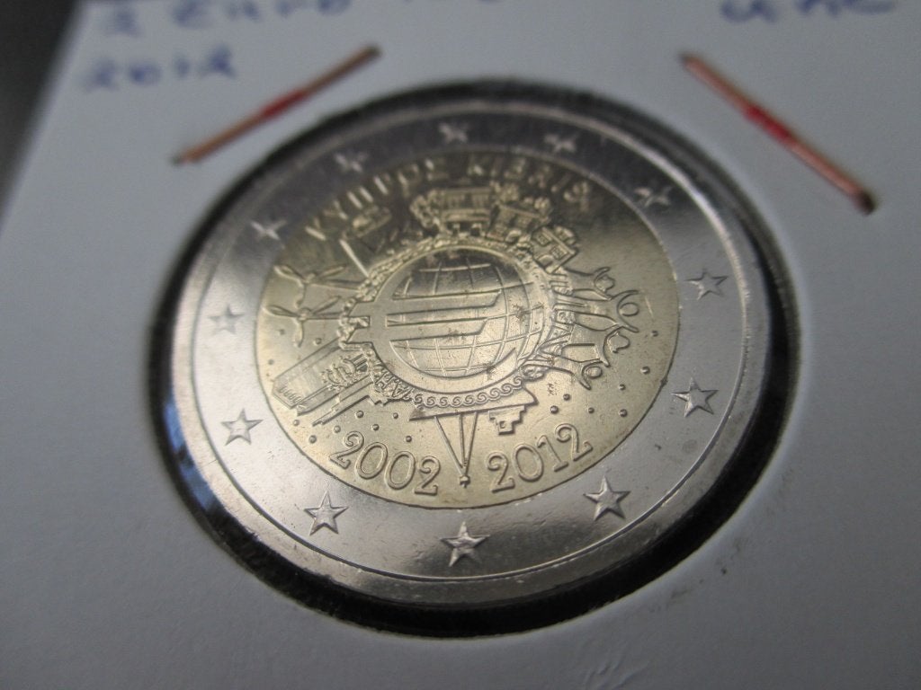 Cyprus 2 euro 10 jaar Euro 2012 unc, Postzegels en Munten, Munten | Europa | Euromunten, Ophalen of Verzenden, Cyprus, 2 euro
