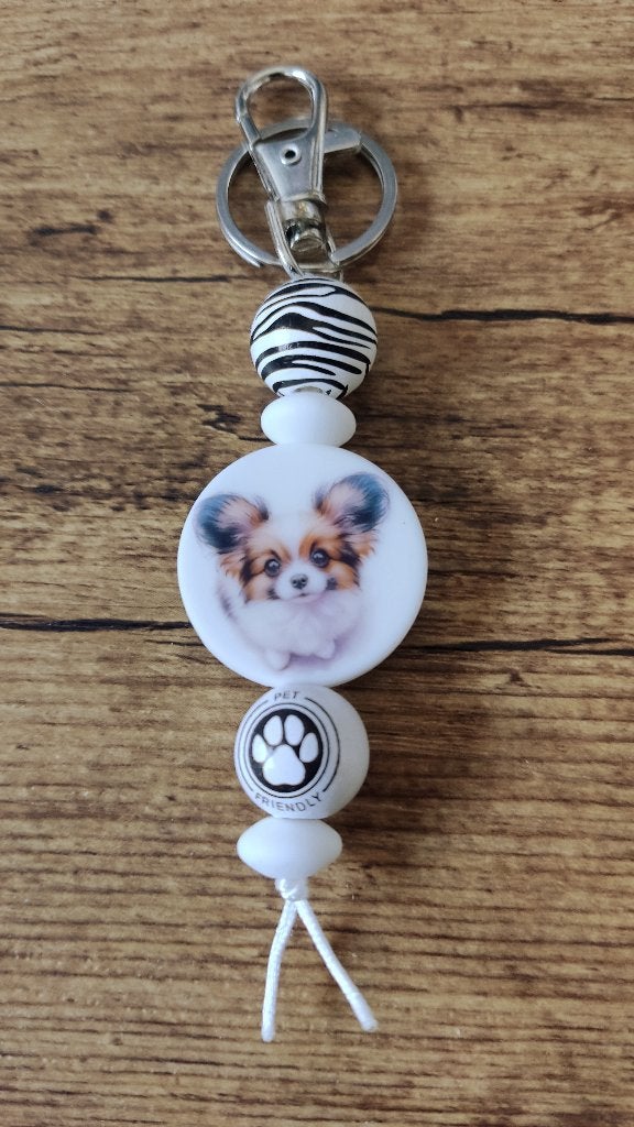 Sleutelhanger Tashanger Vlinderhondje Papillon, Verzenden, Nieuw