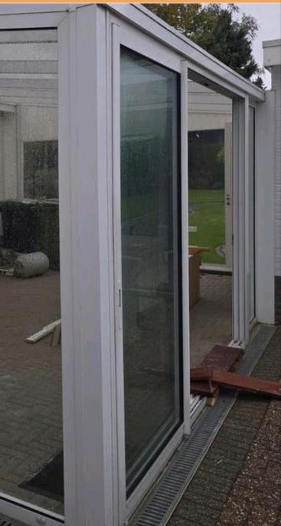 3-delige schuifdeur kozijn voor overkapping, Ophalen of Verzenden, Hout, 225 cm of meer, Schuifpui