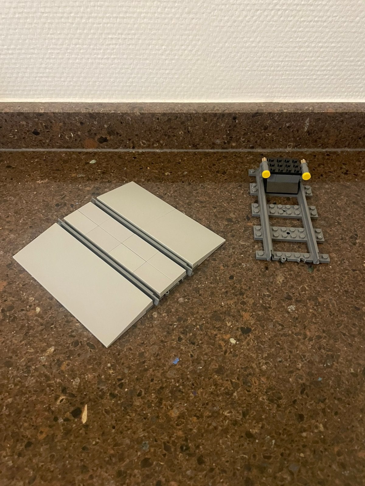 Lego trein rails - overgang en stootblok, Ophalen of Verzenden, Gebruikt, Lego