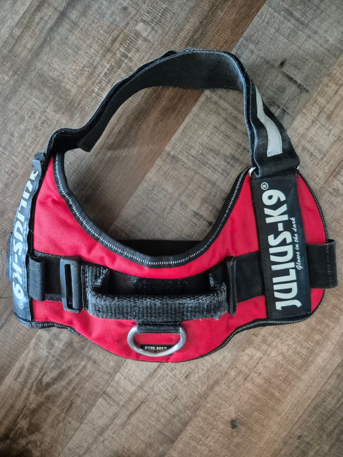 Hondentuig Julius k9 maat 2 rood met halsband, Ophalen, Hondenriem-accessoire