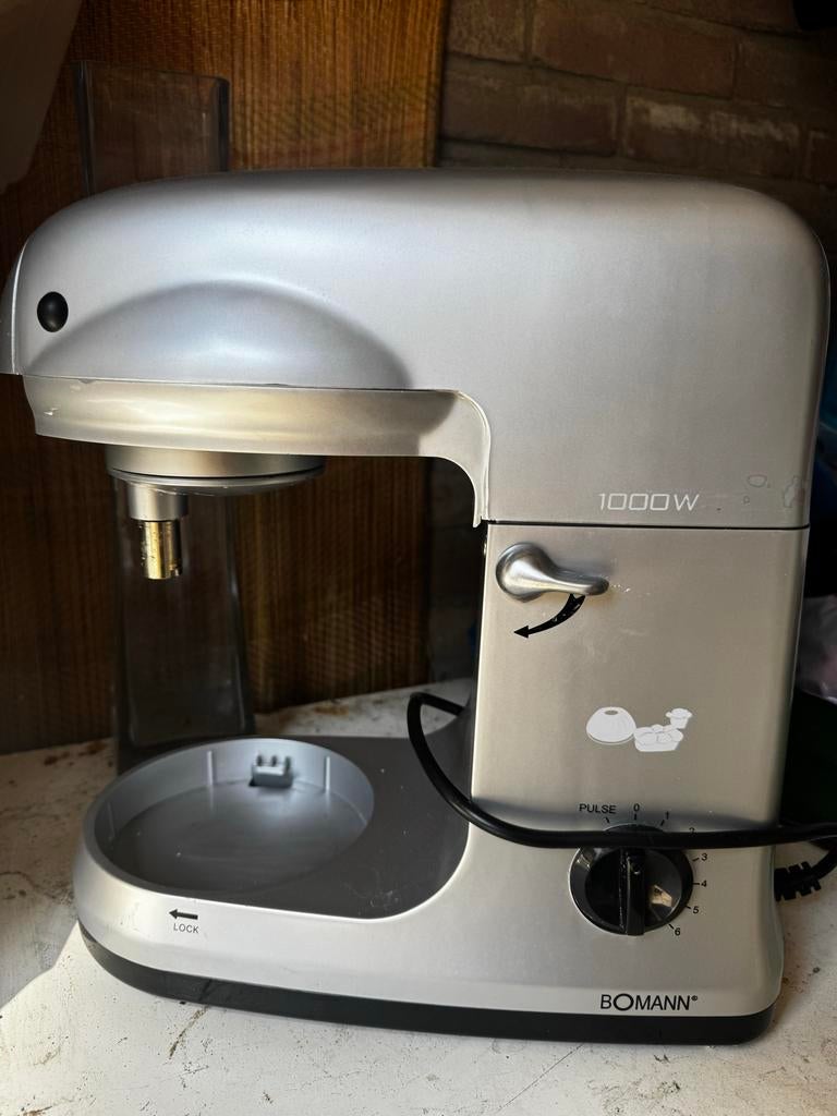 Bomann Keukenmachine 1000W met 3 Mengkommen, Witgoed en Apparatuur, Keukenmixers, 4 liter of meer, Ophalen of Verzenden, Gebruikt