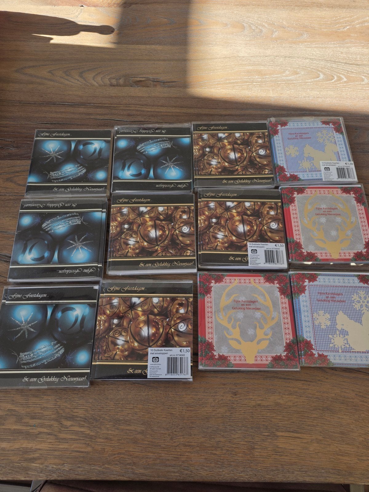 120 nieuwe kerstkaarten met envelope, Diversen, Ophalen of Verzenden, Nieuw