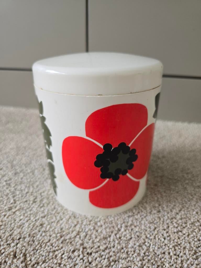 Vintage Laurids Lonborg Denmark opbergpot klaproos design, Ophalen of Verzenden