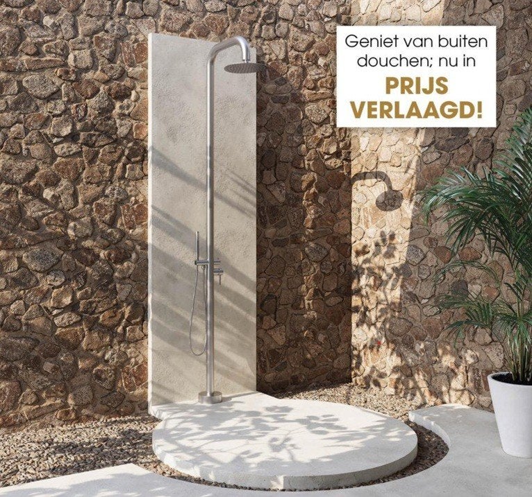 Summerdeal: Verwen uzelf met deze buitendouche Sole, rvs, Verzenden, Nieuw, Overige typen