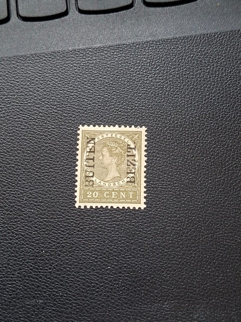 nederlands indië ongebruikt plakker nr 92 dun plekje, Ophalen of Verzenden, Postfris, Nederlands-Indië