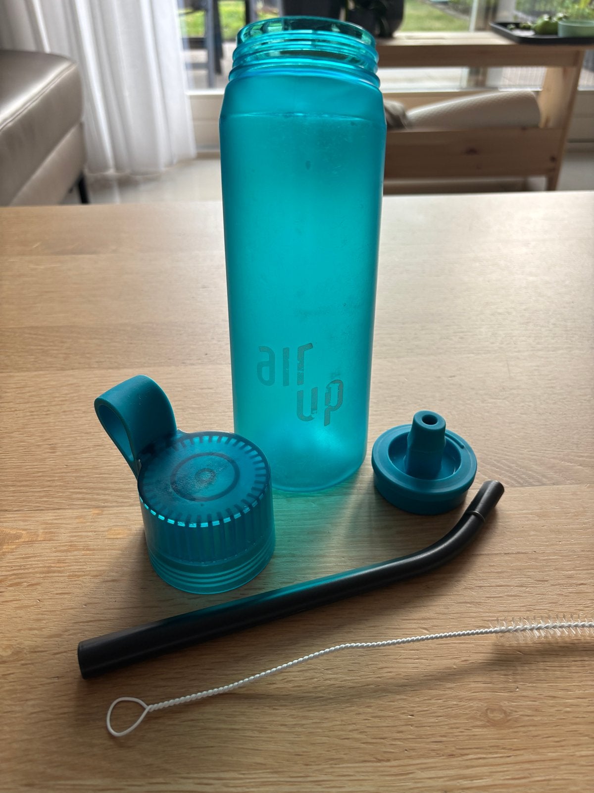 Air Up drinkfles met rietje en reinigingsborstel, Ophalen of Verzenden, Gebruikt