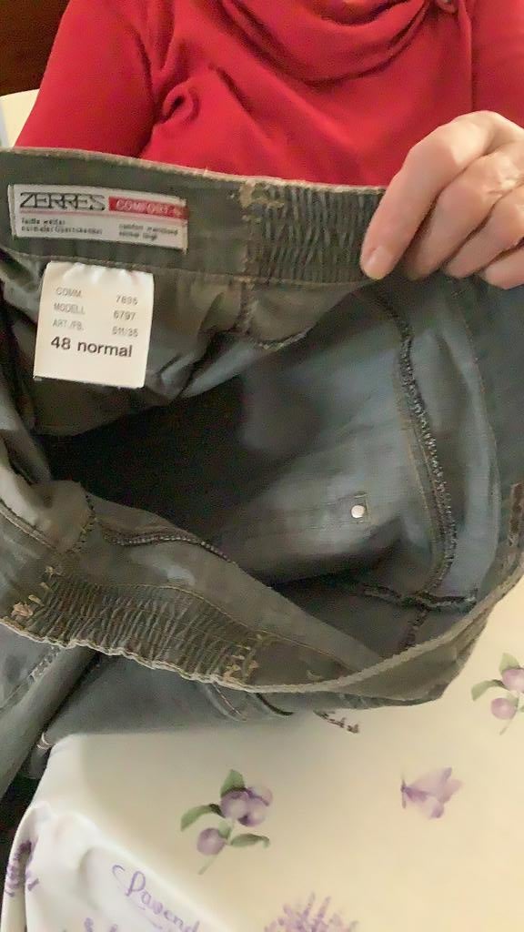 Dames broek, Ophalen, Zwart, Maat 46/48 (XL) of groter, Zo goed als nieuw