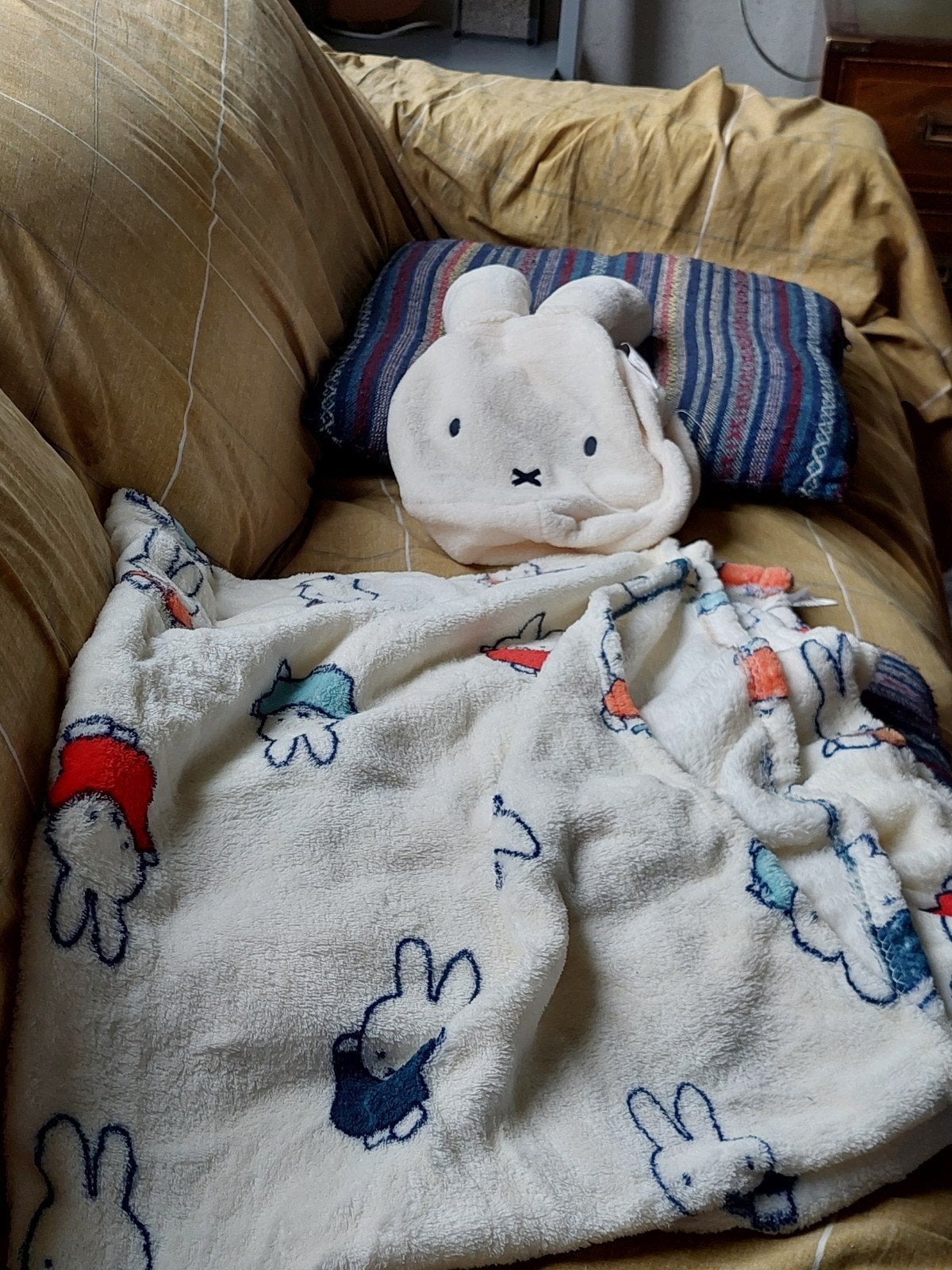 Nijntje knuffel met deken -, Kinderen en Baby's, Overige merken, Konijn, Nijntje, Ophalen of Verzenden