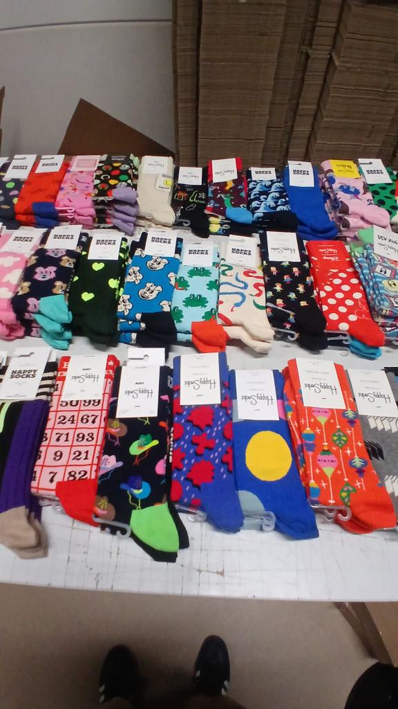 Partij assorted Happy Socks sokken diverse stijlen per doos, Ophalen, Textiel