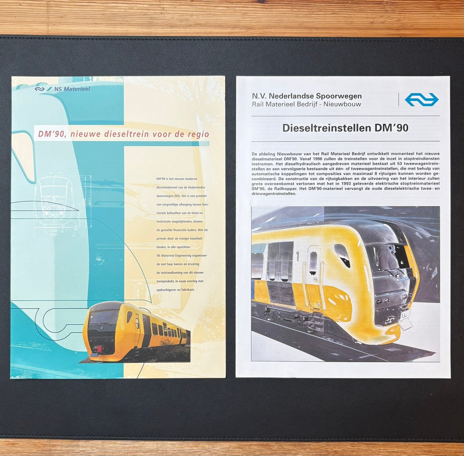 2 brochures introductie DM ‘90 dieseltreinen (1993), Ophalen of Verzenden, Zo goed als nieuw, Trein, Boek of Tijdschrift