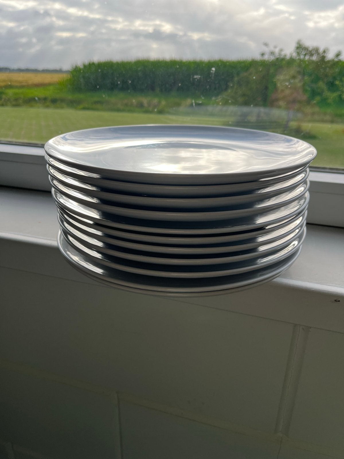 11 witte diner borden IKEA, Ophalen, IKEA, Zo goed als nieuw, Bord(en)