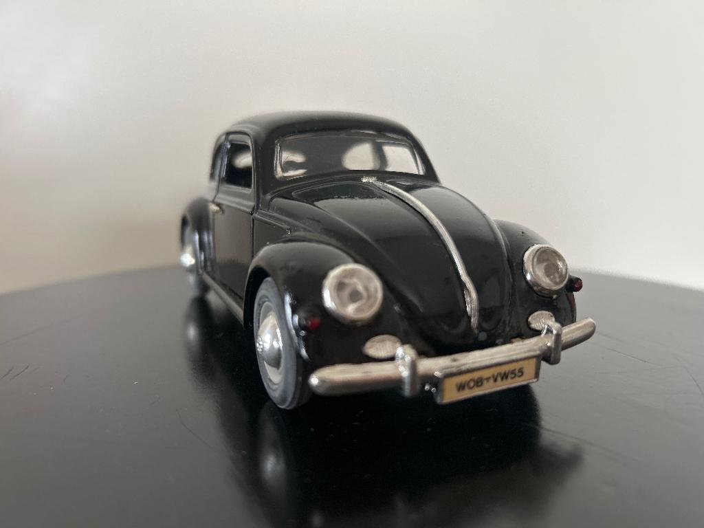Volkswagen Kever modelauto – zwart 1955 uitvoer. (WOB-VW55), Verzenden, Zo goed als nieuw, Auto, Overige merken