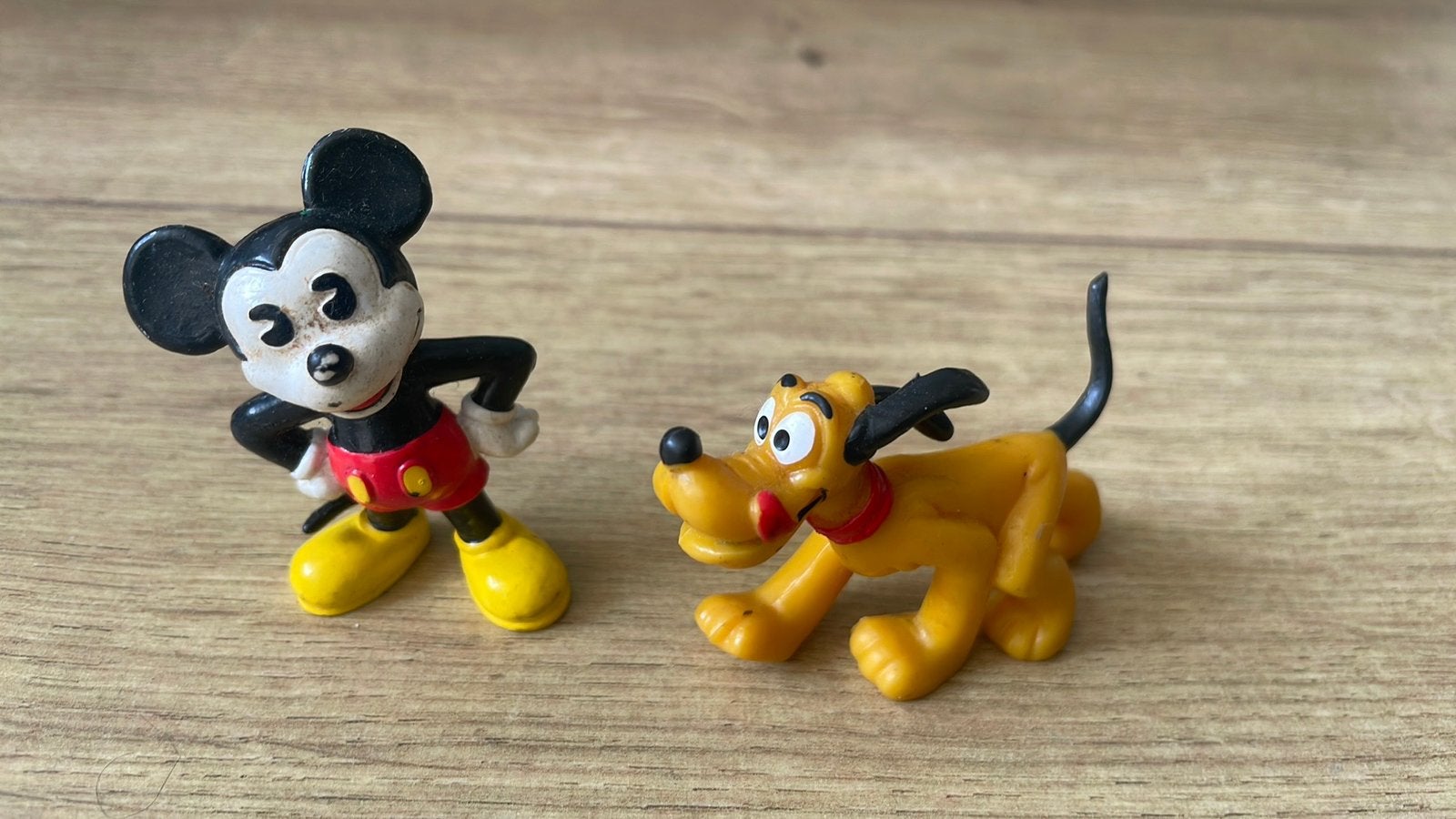 Mickey Mouse en Goofy poppetje figuurtje Bully 1984, Ophalen of Verzenden, Mickey Mouse, Zo goed als nieuw, Beeldje of Figuurtje
