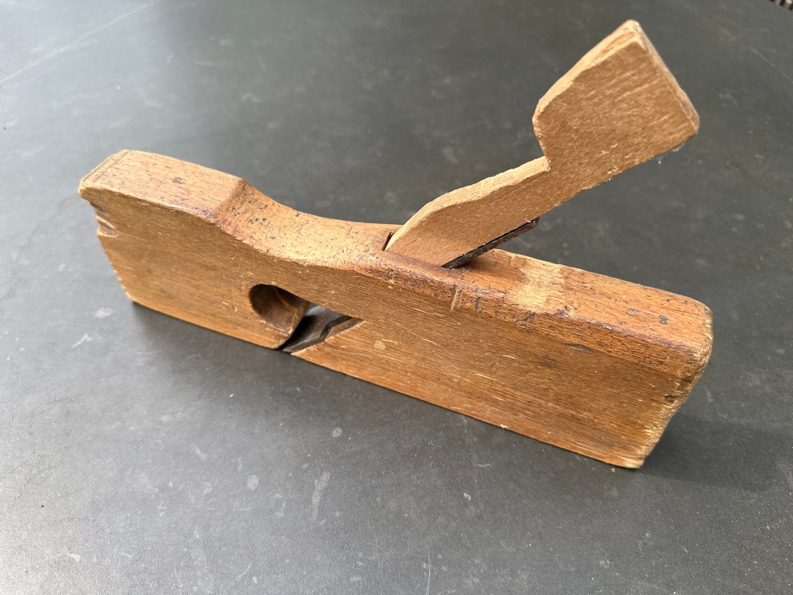 Vintage houten schaaf - Handgereedschap voor houtbewerking, Antiek en Kunst, Ophalen of Verzenden