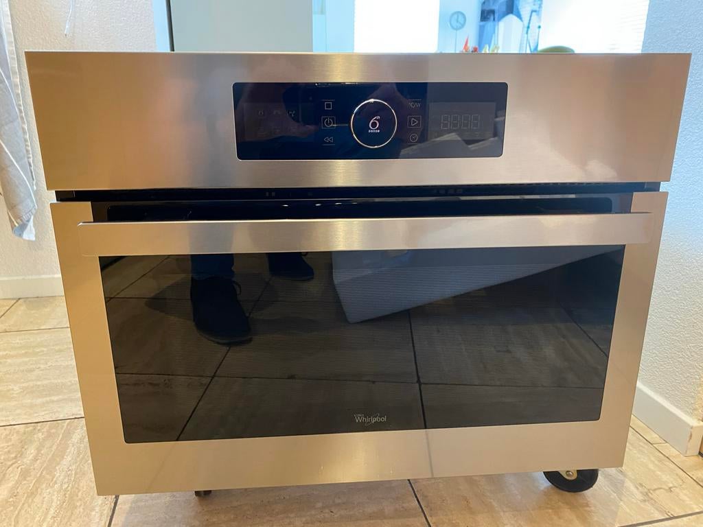 Whirlpool inbouw magnetron AMW 505/IX - werkt goed, Ophalen, Combimagnetron, Gebruikt, Inbouw