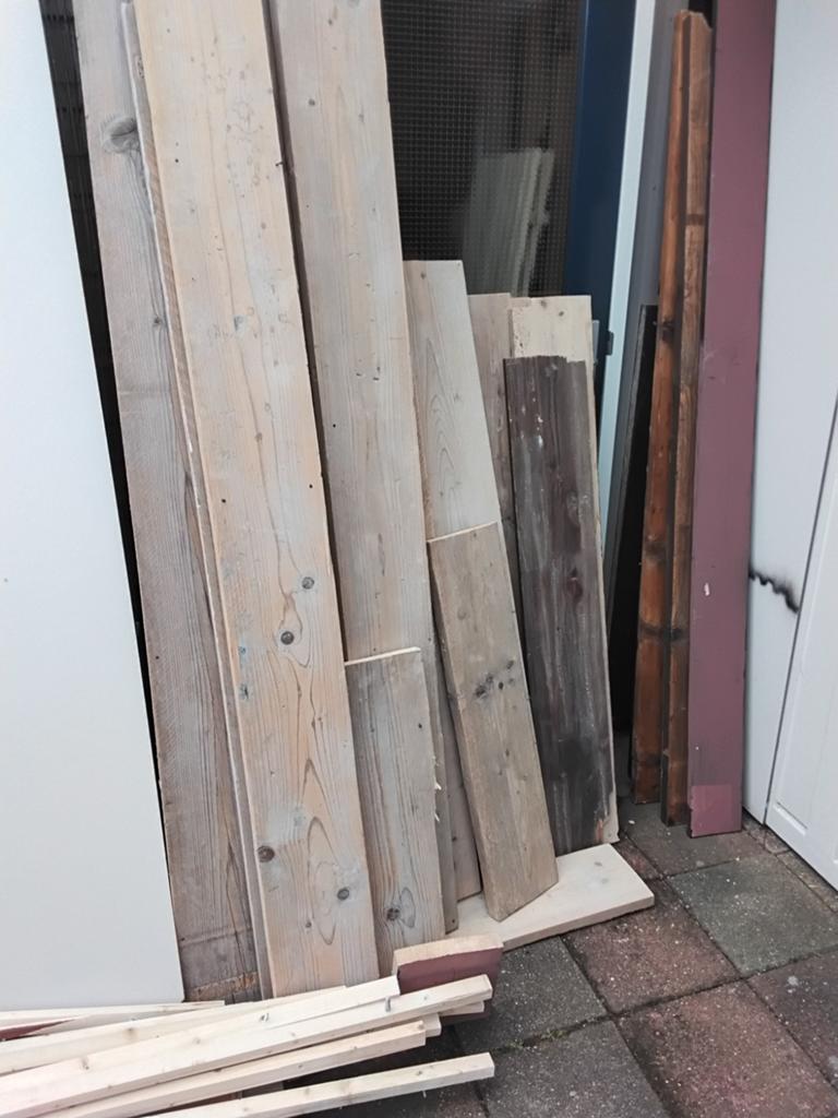 Mooie steigerhouten planken, Ophalen of Verzenden, 75 m² of meer, Parket