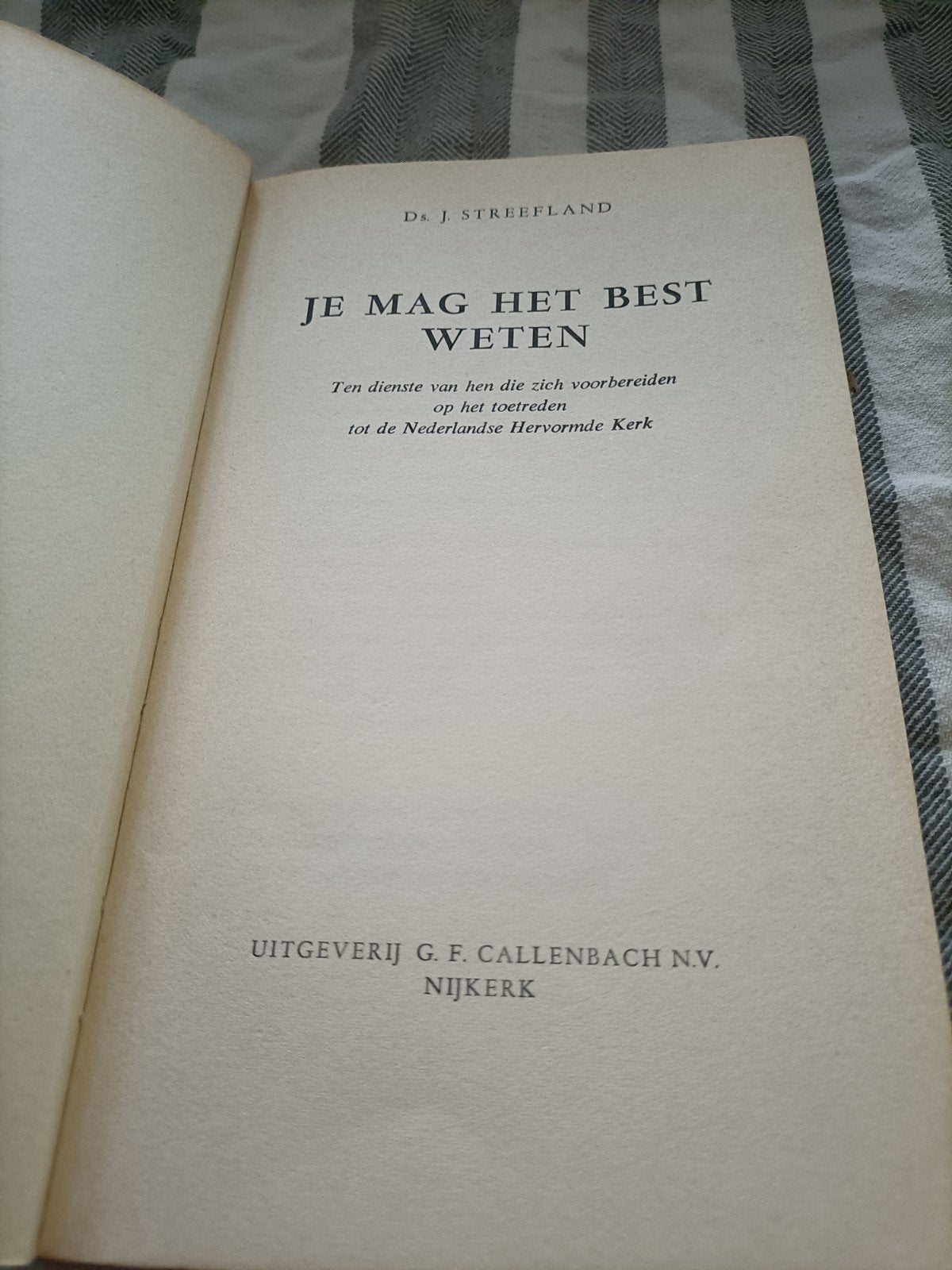 Je Mag Het Best Weten - Ds. J. Streefland, Ophalen of Verzenden, Gelezen, Ds. J. Streefland, Christendom | Protestants