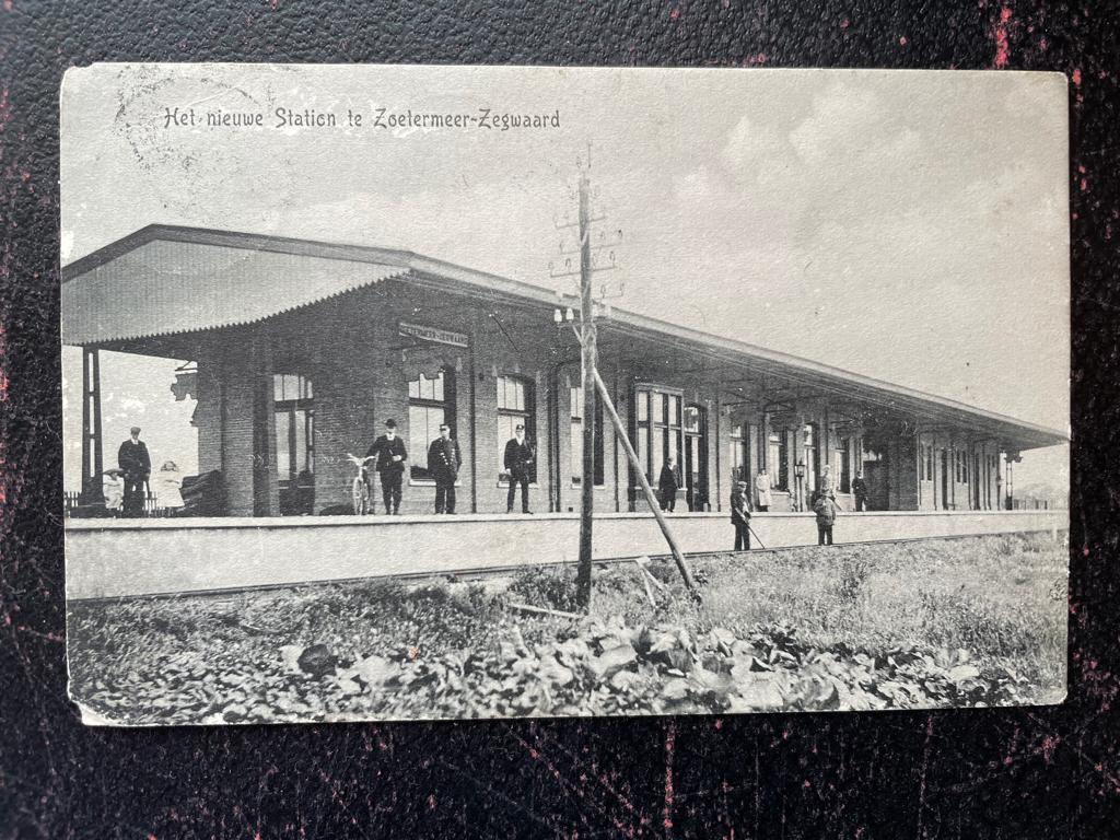 ansichtkaart van Zoetermeer - Zegwaard, Het Nieuwe Station., Verzenden, 1920 tot 1940, Zuid-Holland