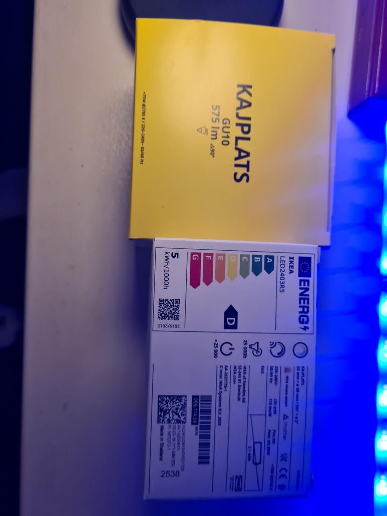 IKEA KAJPLATS GU10 LED-lamp set inc afstandsbediening 575 lm, Huis en Inrichting, Lampen | Losse lampen, Ophalen, Nieuw, 60 watt of meer