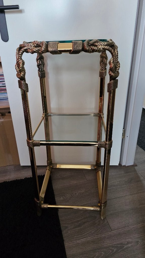 Foto 2 van Bijzettafel/Etagiere🦚Goud Vintage🦚24 krt Verguld
