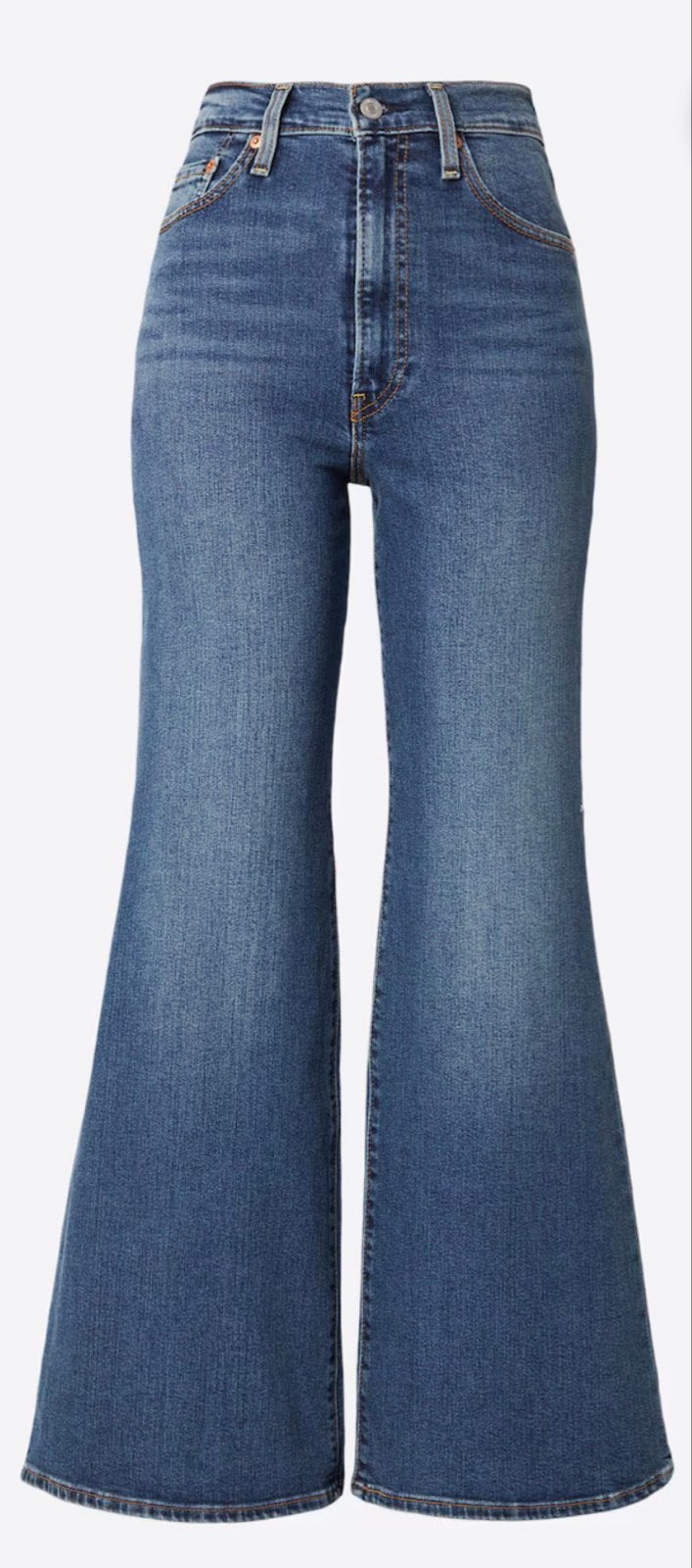 Levi's Ribcage Bell Jeans W28/L32 - Te groot gekocht, Ophalen of Verzenden, Zo goed als nieuw, Blauw, W28 - W29 (confectie 36)
