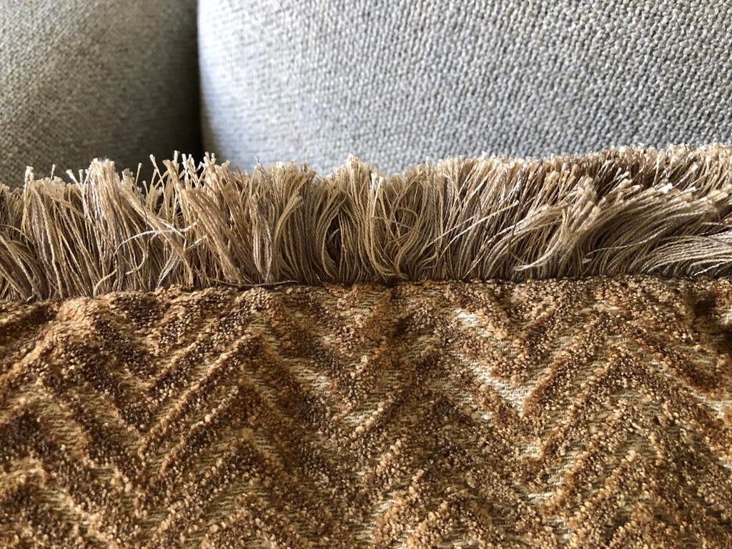 Luxe Claudi Velvella Dark Gold Sierkussen 60x40, Ophalen of Verzenden, Zo goed als nieuw, Bruin, Rechthoekig