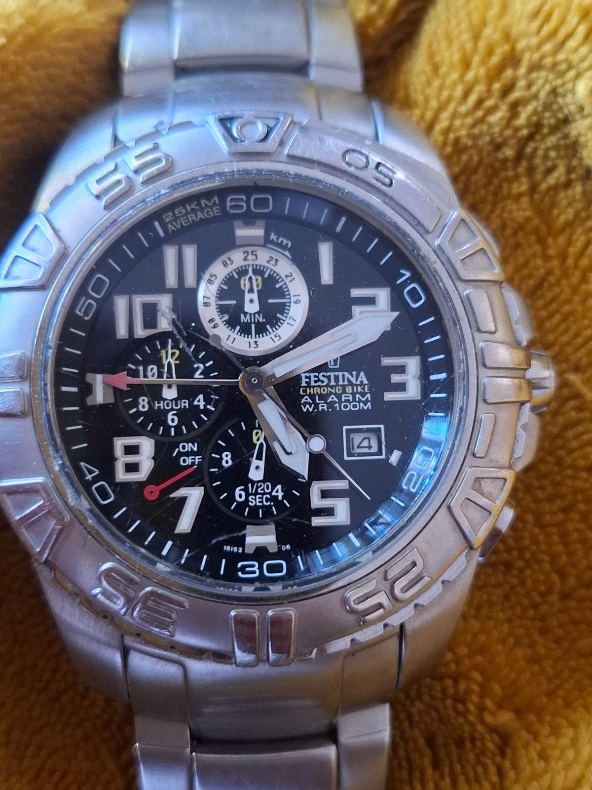 Festina Chrono Bike Herenhorloge - Staal, Zo goed als nieuw, Ophalen of Verzenden, Zo goed als nieuw, Staal, Overige merken
