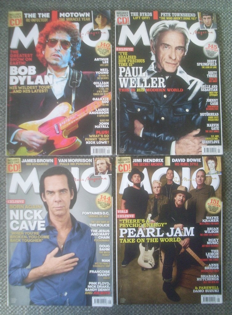 4x Mojo - oa Paul Weller Pearl Jam Nick Cave Bob Dylan Bowie, Boeken, Ophalen of Verzenden, Gelezen, Muziek, Film of Tv