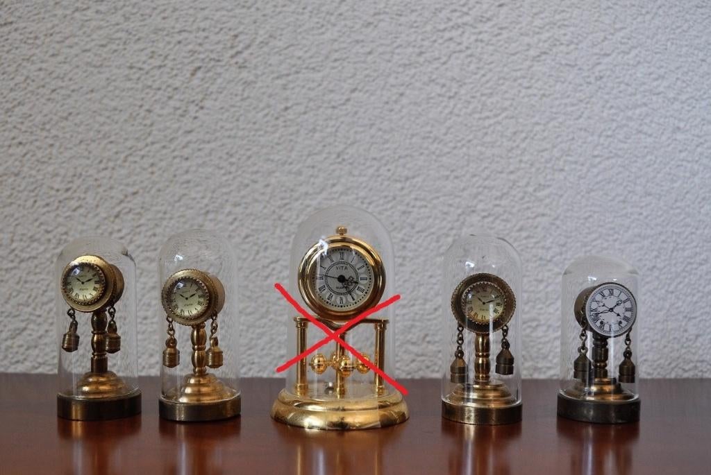 Miniatuur Klok in Stolp 7 cm, Antiek en Kunst, Ophalen of Verzenden