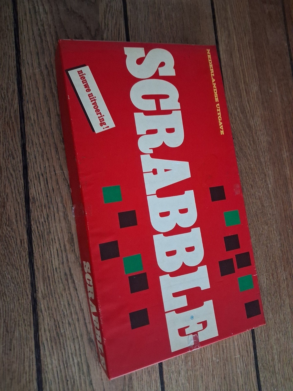 Scrabble Bordspel spel hout houten stenen vintage, Drie of vier spelers, Ophalen of Verzenden, Gebruikt, Jumbo