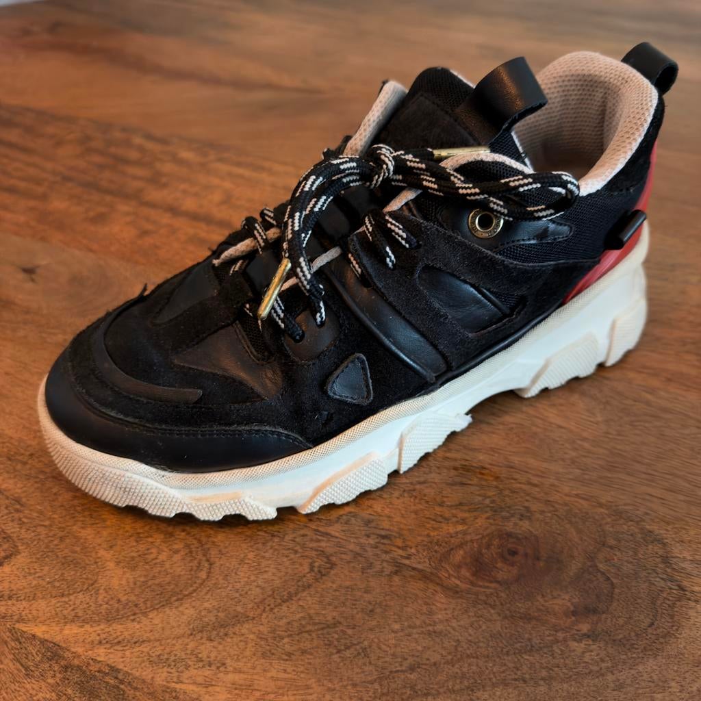 Mason Garments Sneakers Zwart Rood, Zwart, Ophalen of Verzenden, Sneakers of Gympen, Zo goed als nieuw