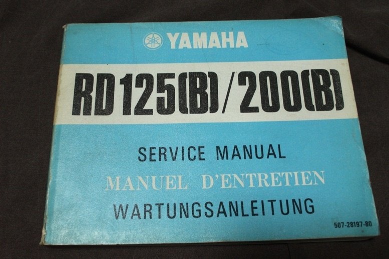 Yamaha RD100 B RD200 B 1974 motorcycle service manual, Ophalen of Verzenden, Yamaha