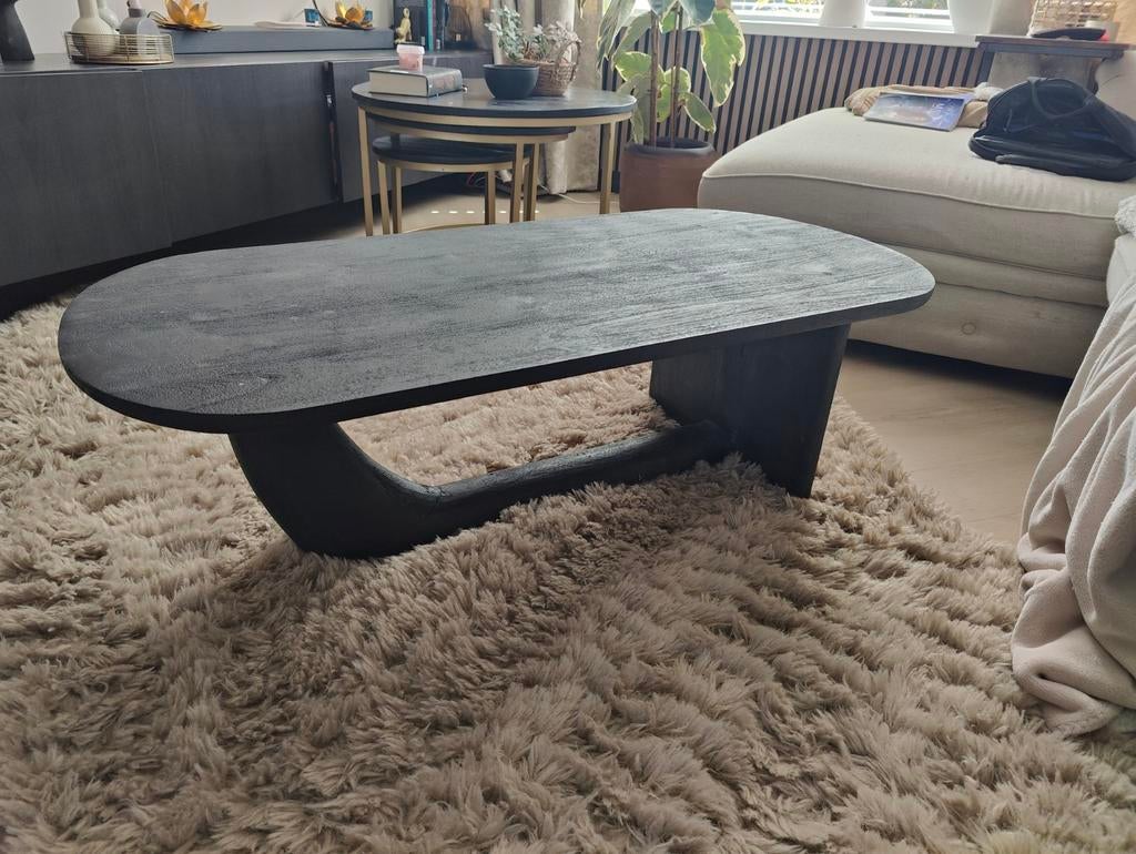 Salontafel zwart nieuw., Huis en Inrichting, Ophalen of Verzenden, Zo goed als nieuw, Rechthoekig
