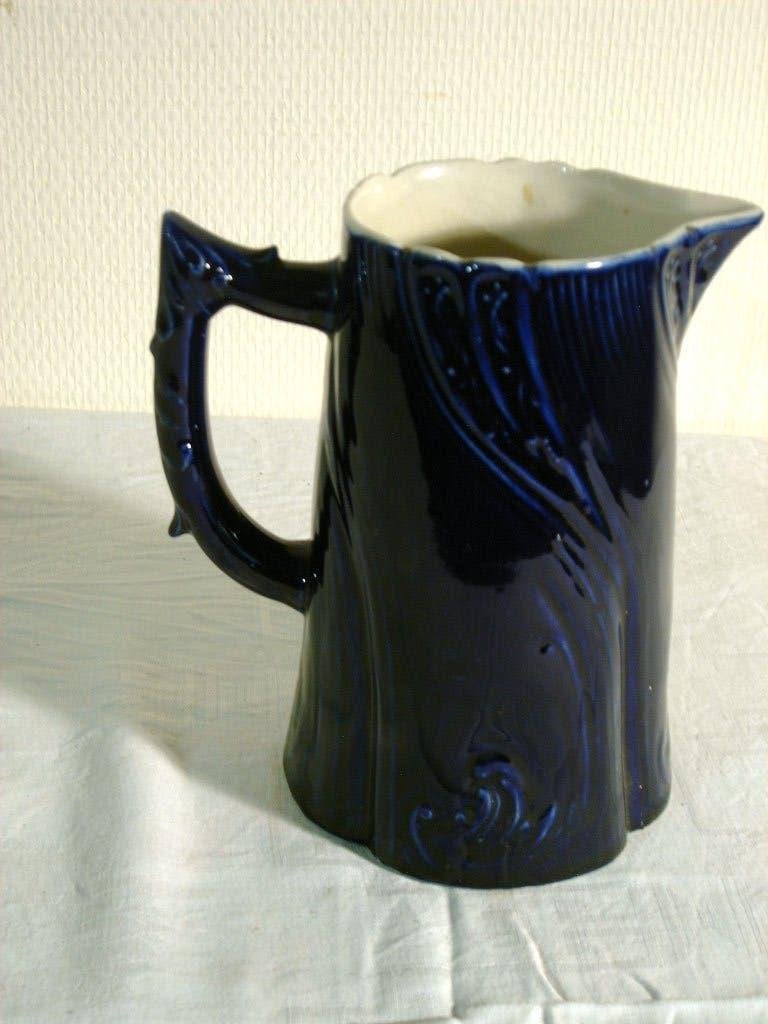 Antieke Jugendstil kobaltblauwe kan, Ophalen of Verzenden