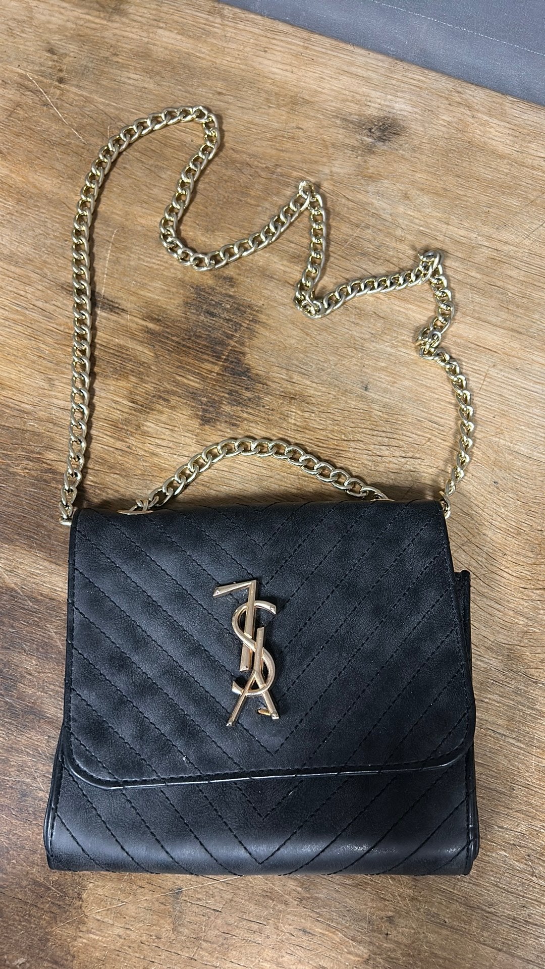 Saint Laurent Gaby telefoon tasje., Ophalen of Verzenden, Gebruikt, Zwart, Schoudertasje