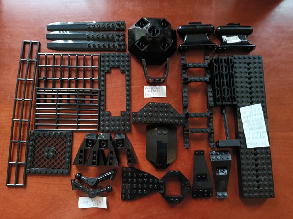 Mooie partij zwarte Lego onderdelen, Ophalen of Verzenden
