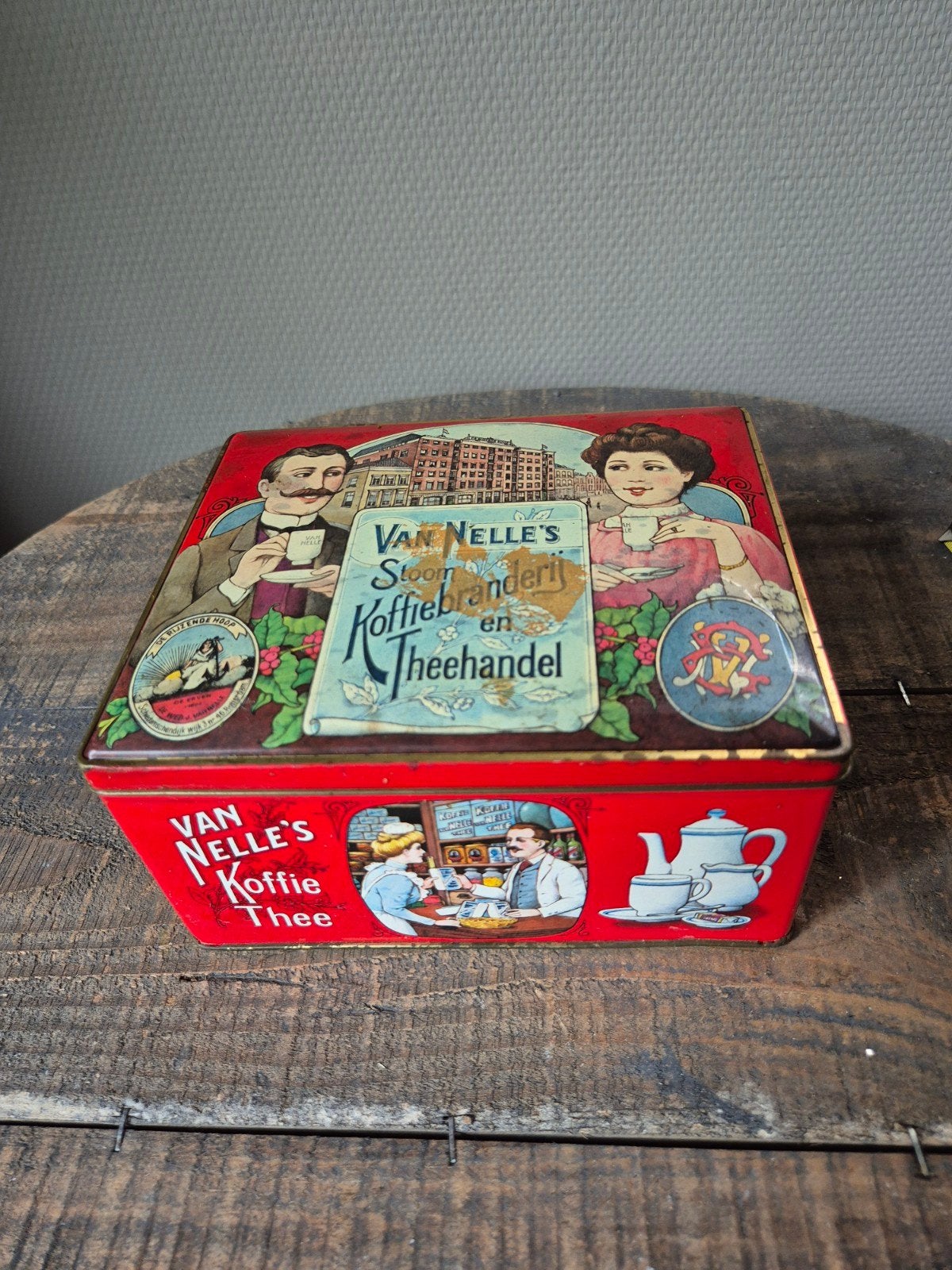 Van nelle's koffiebranderij en theehandel blik, Ophalen of Verzenden, Gebruikt, Koffie, Van Nelle