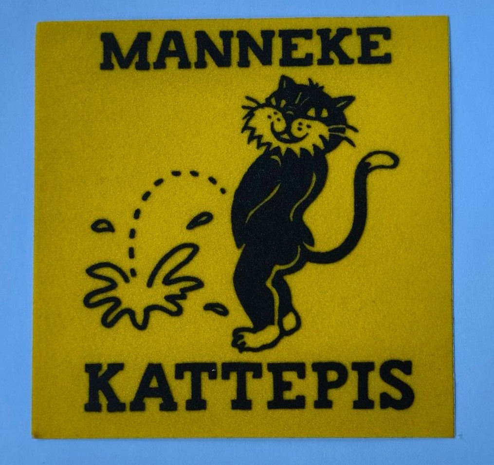Sticker Manneke Kattepis (2), Ophalen of Verzenden, Zo goed als nieuw, Overige typen