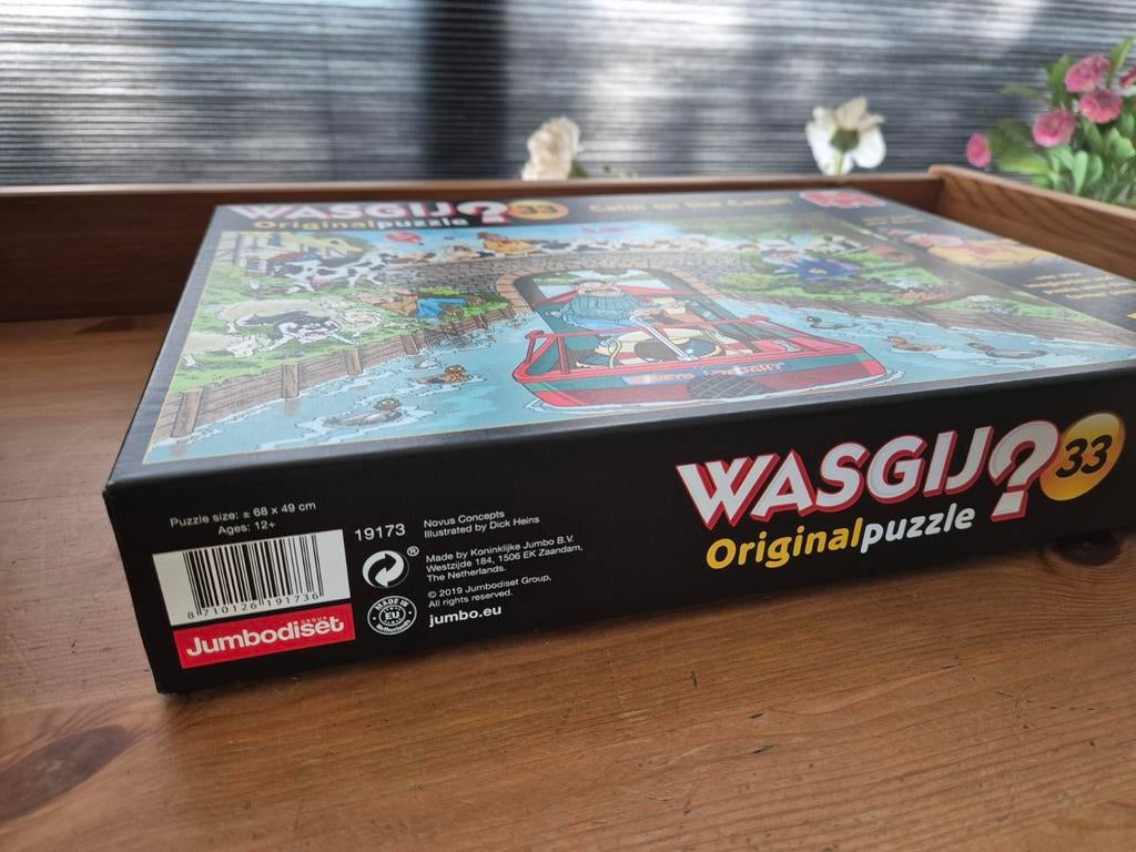 Wasgij puzzel 33 calm on the canal 1000 stukjes, Ophalen of Verzenden, 500 t/m 1500 stukjes