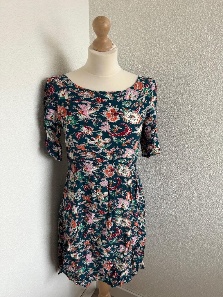 King Louie maat L zomers viscose jurkje 490, Kleding | Dames, Maat 38/40 (M), Ophalen of Verzenden, Zo goed als nieuw, Knielengte