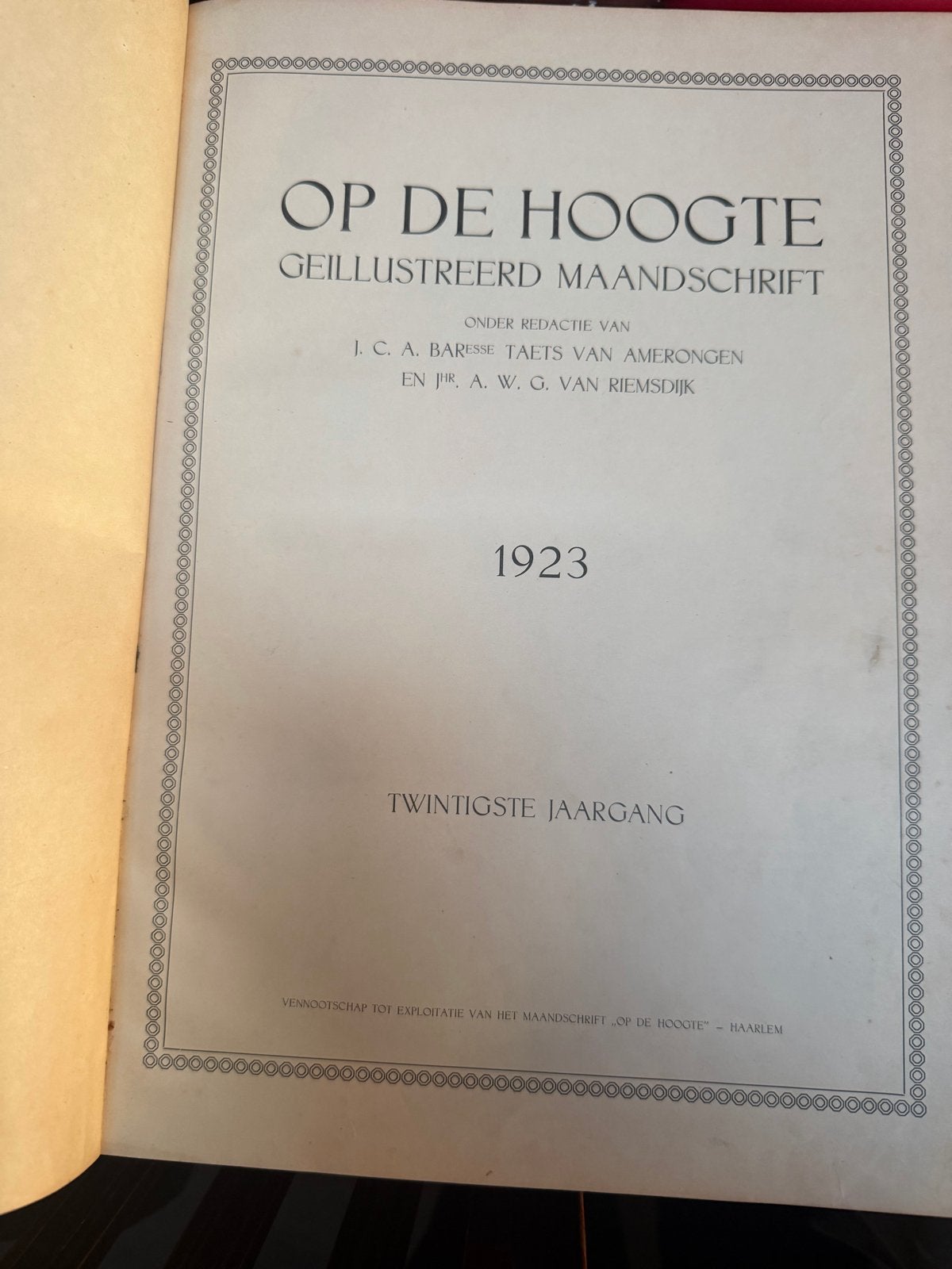 Op de Hoogte: Geïllustreerd Maandschrift - Jaargang 1923, Boeken, Ophalen of Verzenden, Gelezen, Overige typen