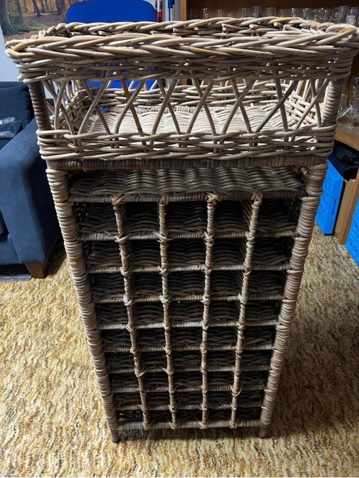 Wijnrek van Eichholtz - Rotan/Rattan, Huis en Inrichting, Woonaccessoires | Wijnrekken, Ophalen, Overige materialen, Nieuw, 25 flessen of meer