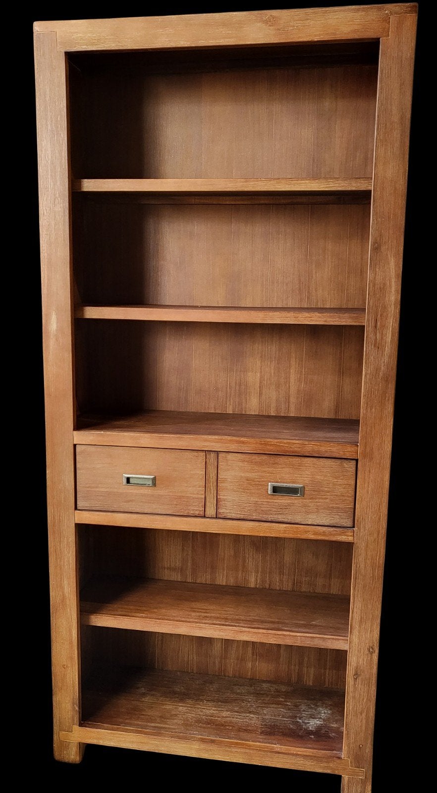 Massief houten boekenkast met lades, Ophalen, Gebruikt, Onbekend, 50 tot 100 cm