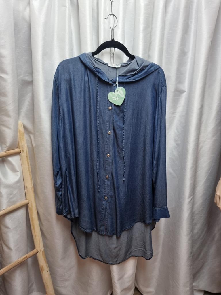 Sale denim bloes, Ophalen of Verzenden, Nieuw, Blauw