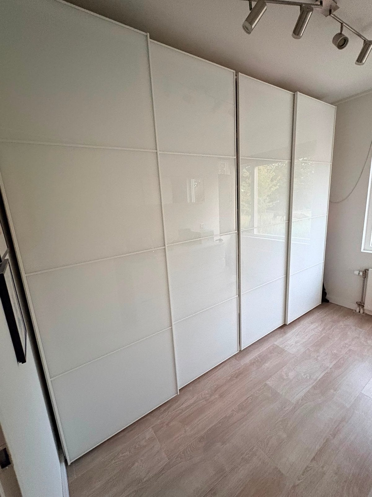 IKEA Paxkast met witglazen schuifdeuren (236x300x60 cm), Ophalen, Gebruikt, 200 cm of meer, Glas