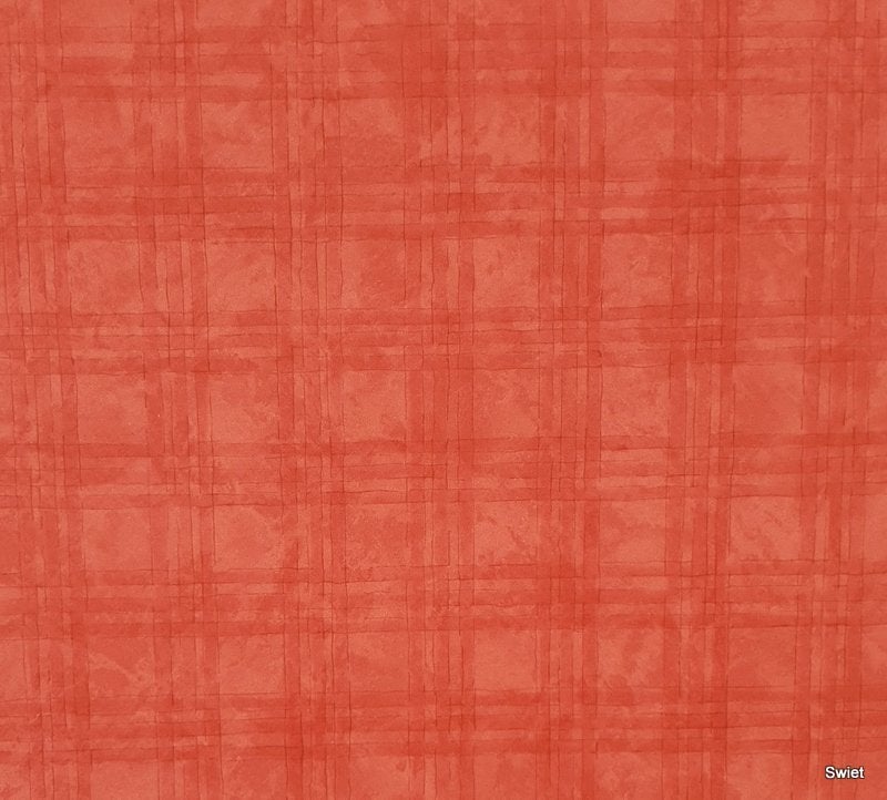 12797 Esta ruitjes behang in warme rood terra tint swiet, Ophalen of Verzenden, Roze