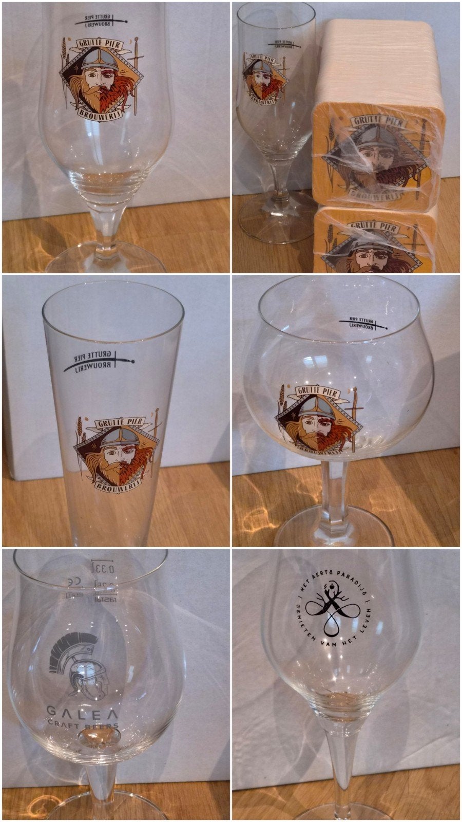 100 Speciaalbier Glazen: Muifel, Van Mol, Galia, Grutte Pier, Verzenden