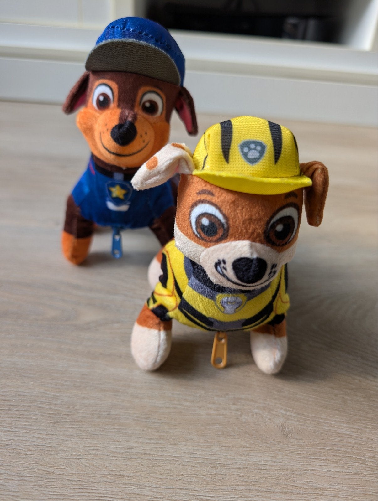Nieuwe Paw Patrol knuffels: Chase en Rubble, Overige merken, Nieuw, Met label, Meerkleurig