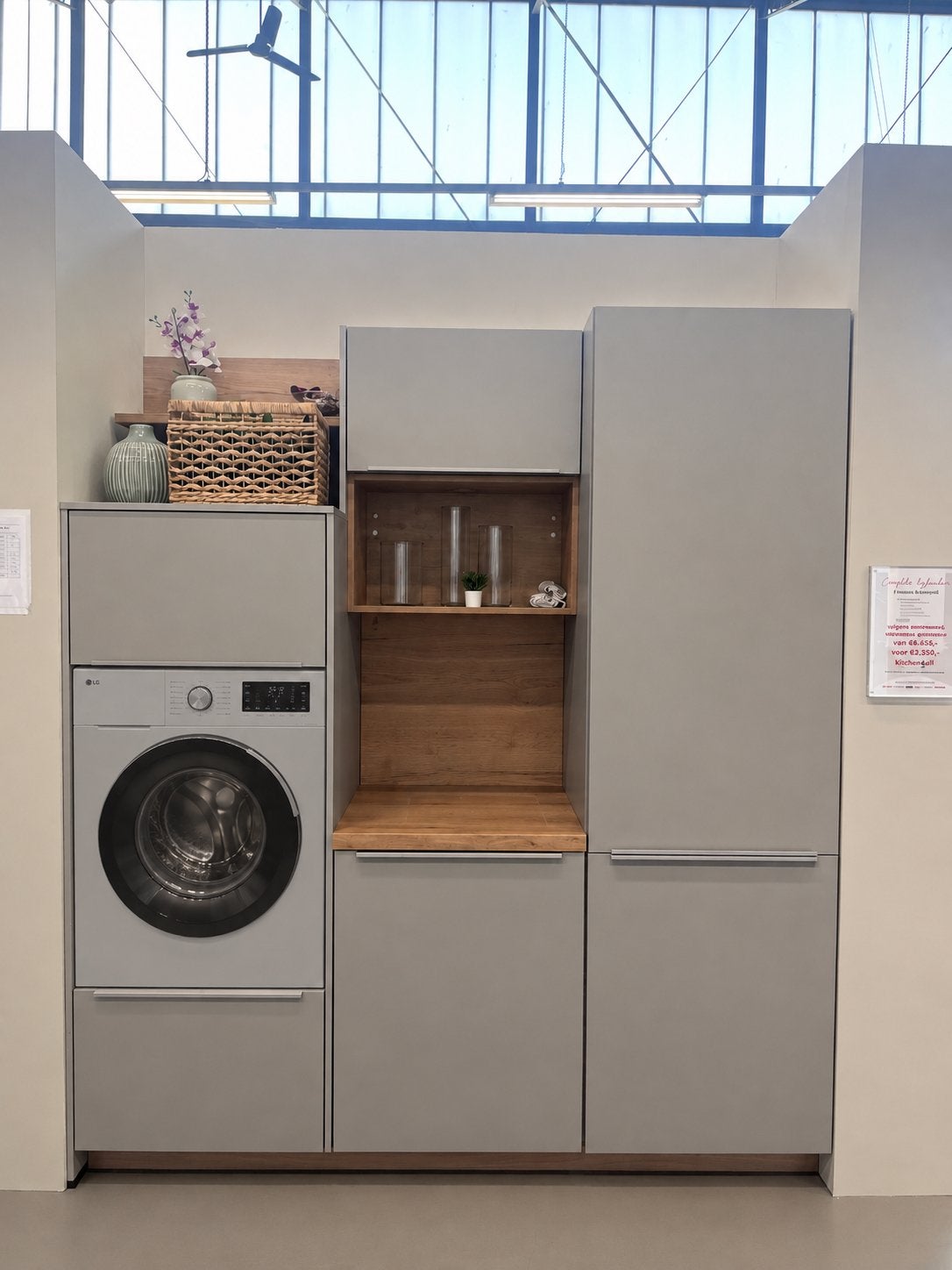 Wasmachine kast, Huis en Inrichting, Ophalen, Met lade(s), 200 cm of meer, 150 tot 200 cm